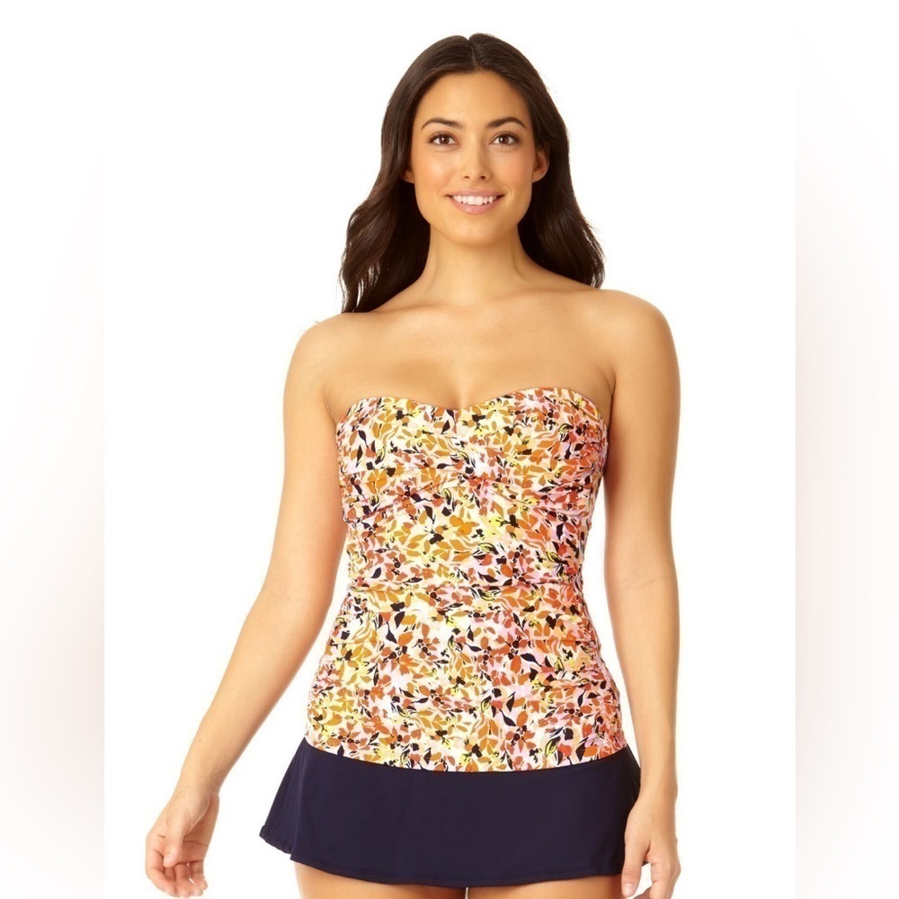 Anne Cole Swimsuit Women's Twist Front Bandeaukini Swim Top S